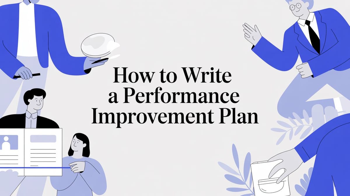 How to Write a Performance Improvement Plan